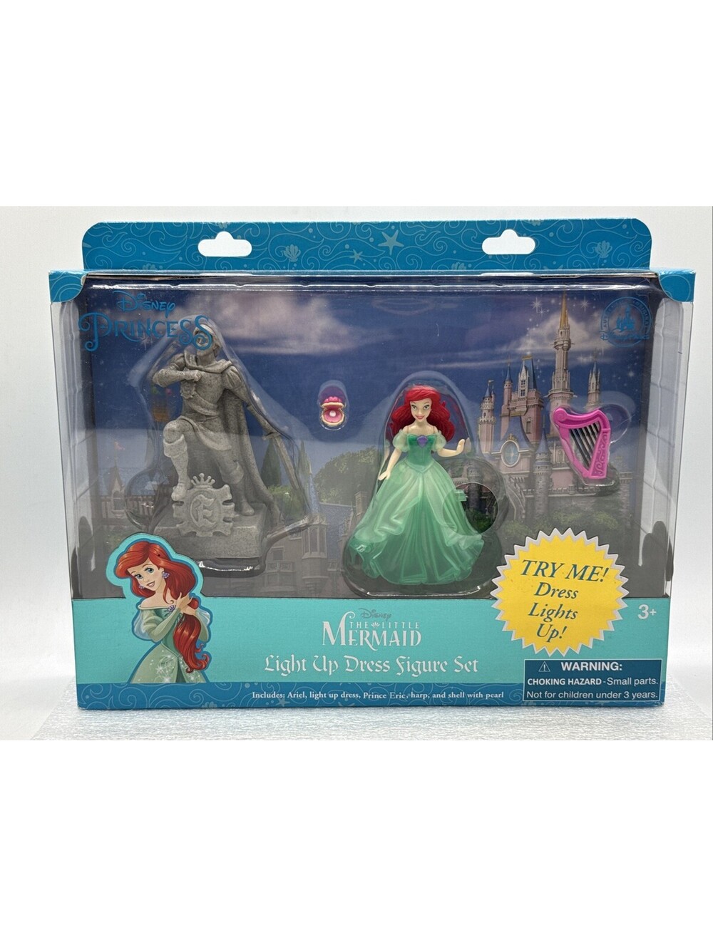 The Little Mermaid 2017 Ariel Light Up Dress Figure Set Disney Park Exclusive